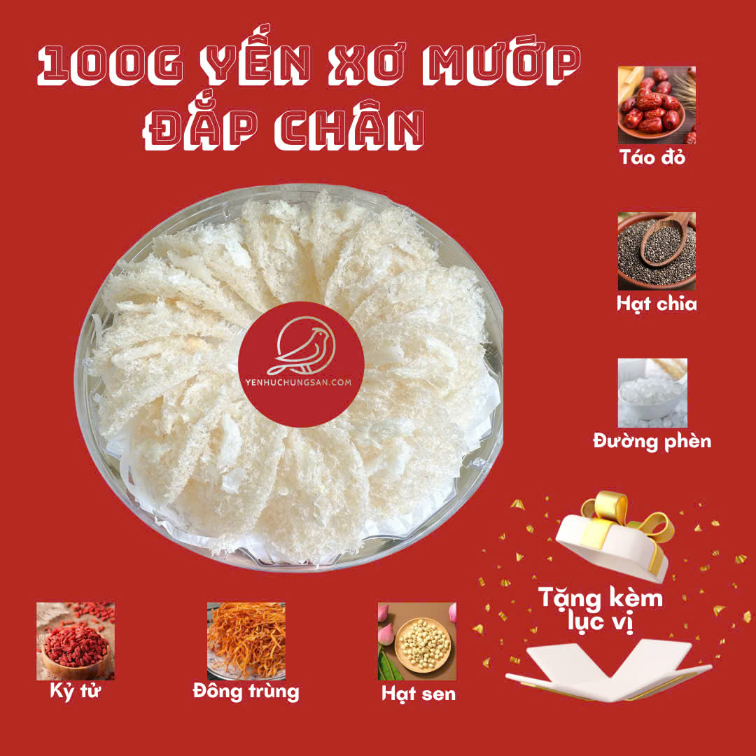 Yến xơ mướp đắp chân